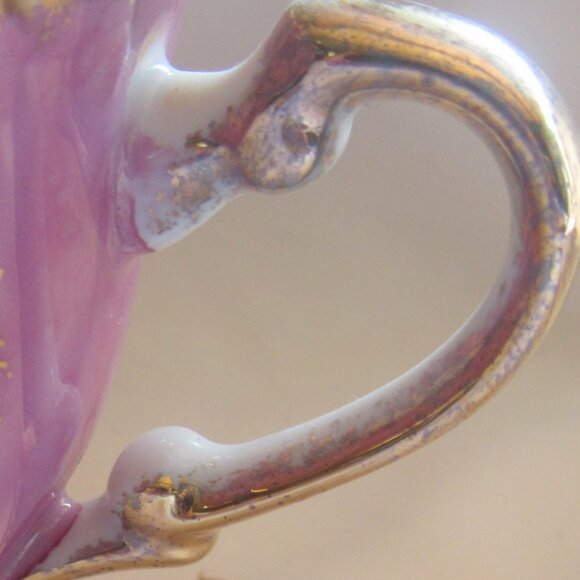 Garden Lovers Mauve Tea Cup and Saucer, Marvelous Mauve, Heavy Gold Gilt,   C111 - Picture 7 of 9